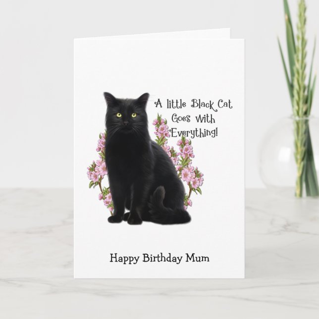 LITTLE BLACK CAT CARD (Front)