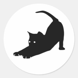 Little Black Cat Classic Round Sticker