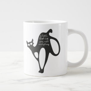 Little Black Cat Giant Coffee Mug