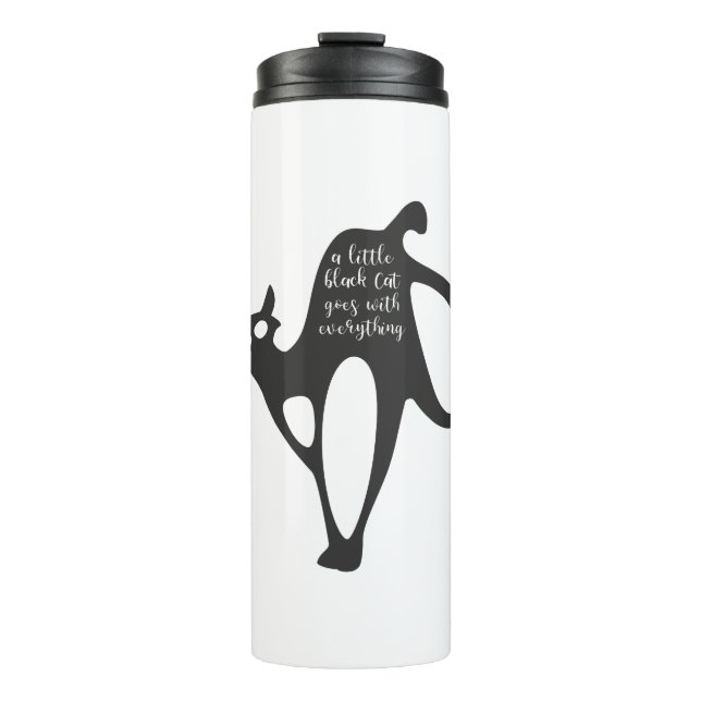 Little Black Cat Thermal Tumbler (Front)