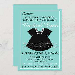 Little Black Dress Baby Girl Sprinkle Shower Invitation