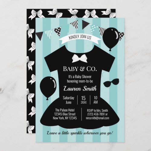 Little Black Dress Baby Shower Invitation