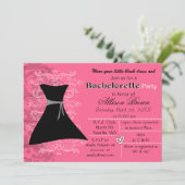 Little black dress bachelorette party invite (Standing Front)