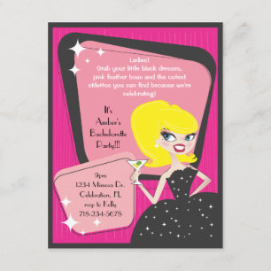 Little Black Dress_Blonde Bombshell Invitation