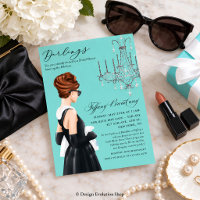 Little Black Dress Blue Glam Bridal Shower