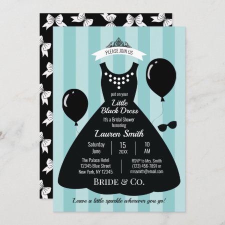 Little Black Dress Bridal Shower Invitation