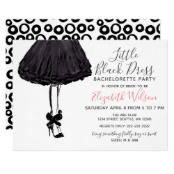 Little Black Dress High Heels Bachelorette Party Card
