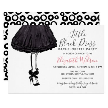 Little Black Dress High Heels Bachelorette Party Invitation Little Black Dress High Heels