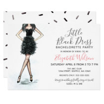 Little Black Dress Bachelorette Party Invite Zazzle Little Black Dress Bachelorette Party