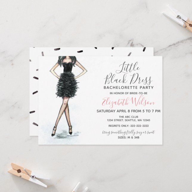 Little Black Dress High Heels Bachelorette Party Invitation | Zazzle Little Black Dress High Heels Bachelorette Party Invitation | Zazzle