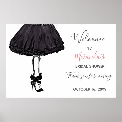 Little Black Dress High Heels Bachelorette Party Poster