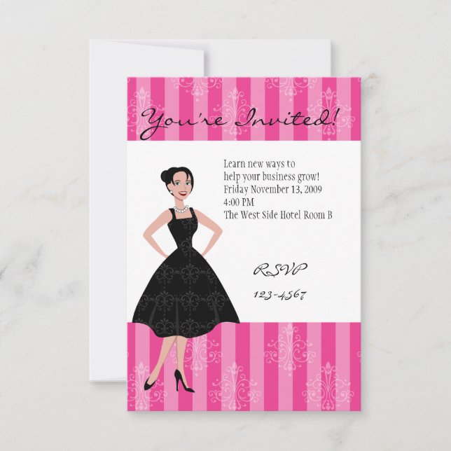 little black dress invitation (Front)