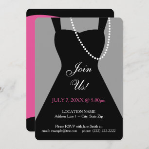 Little Black Dress Invitation Template