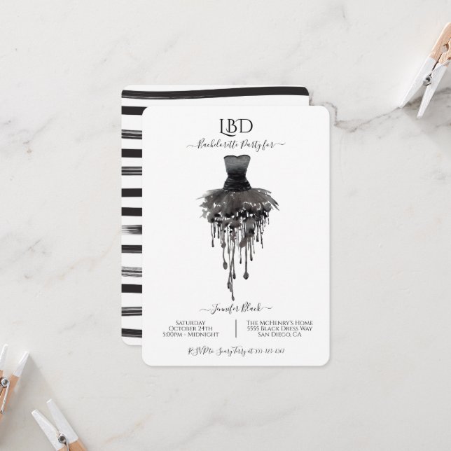 little black dress invitations bachelorette party Little Black Dress Party