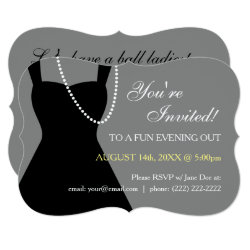 Little Black Dress Invitations Retro Invites Little Black Dress Invitations Retro