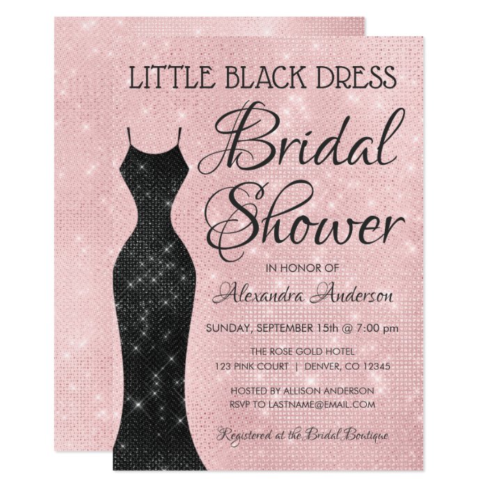 black dress for bridal shower