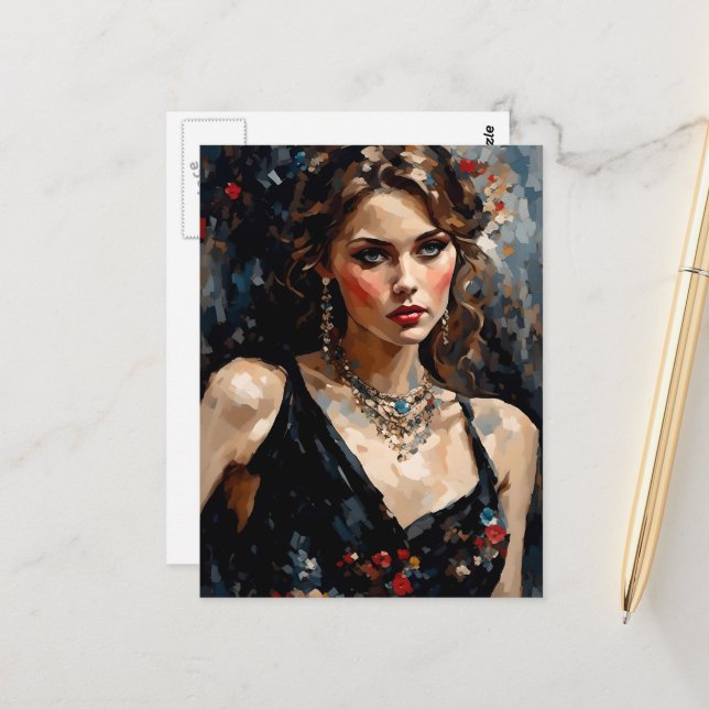 Little Black Dress Postcard (Front/Back In Situ)