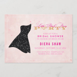 Little Black Dress Shower Invitation