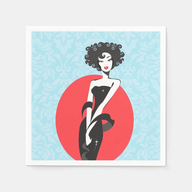 Little Black Dress Stunner Cocktail Napkins (Front)