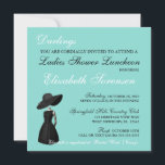 Little Black Dress Theme Shower Teal Blue Party<br><div class="desc">Darling, invite family and friends to your party with this lovely invitation. Personalize it as you choose, perfect for bachelorette, luncheon or engagement style party. Your guests will be so excited to attend your fabulous party! Don't forget to wear your tiara! Look for other fun party ideas all part of...</div>