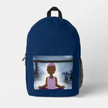 Little Black Girl Meditating Backpack