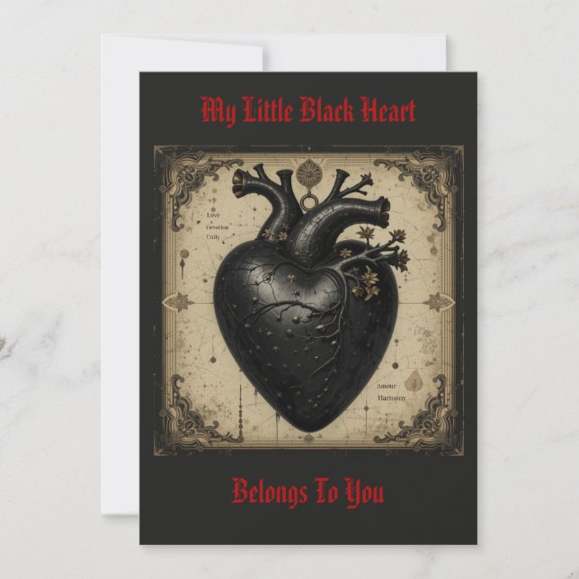 'Little Black Heart' - Postcard (Front)