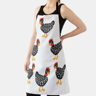 Little black hens apron