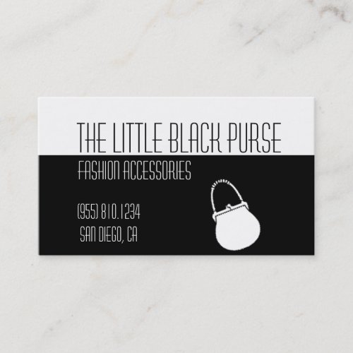 Little Black Purse - Customizable! Business Card Template