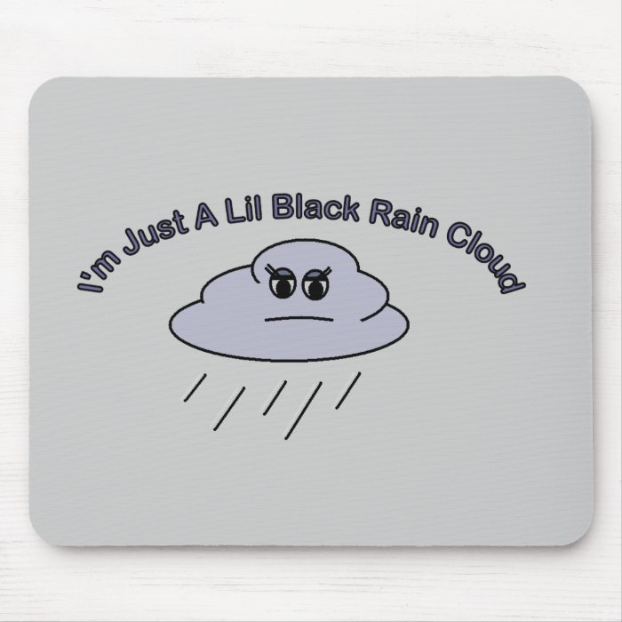 Little Black Rain Cloud Mouse Mats