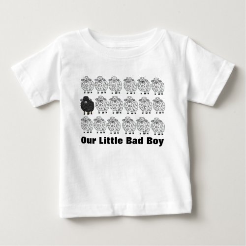 Little Black Sheep In The Family Baby Shirt