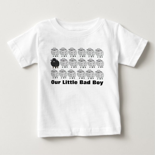 Little Black Sheep In The Family Baby Shirt (Front)