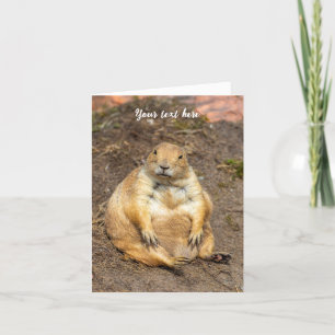 Little Black-Tailed Prairie Dog Letterpress Thank You Card