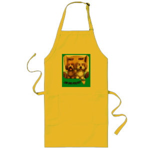 'Little Bleed Sisters' Front Animal Love Long Apron