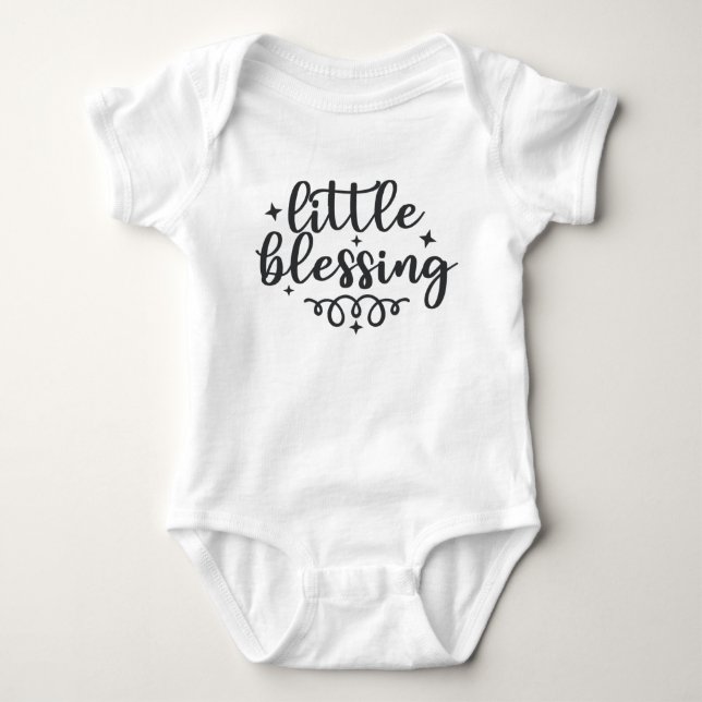 Little Blessing Baby Announcement Baby Bodysuit (Front)
