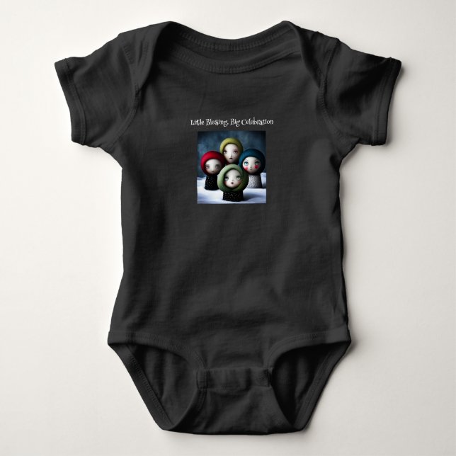 Little Blessing, Big Celebrations Christmas Baby Bodysuit (Front)