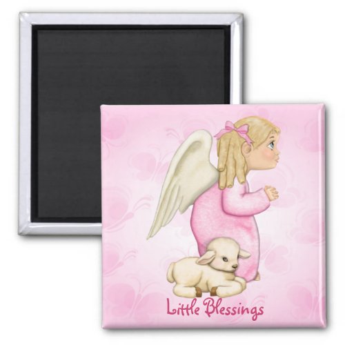 Little Blessings Angel Girl Magnet