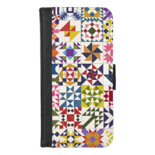 Little Blocks Quilt Block Phone Wallet Case
