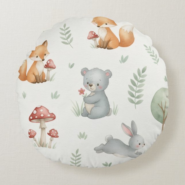 Little bloom baby round pillow (Front)