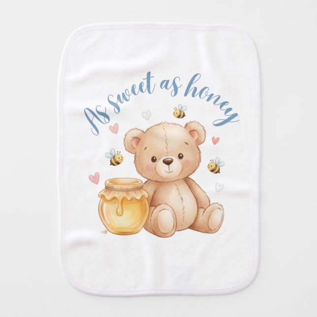 Little bloom friens baby burp cloth (Front)