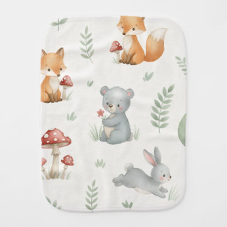 Little blossom baby burp cloth