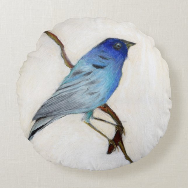 Little Blue 2012 Round Pillow (Front)