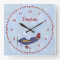 Little Blue Airplane Wall Clock