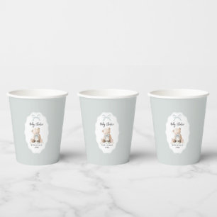 Little Blue Bearly Wait Baby Shower Paper Cups