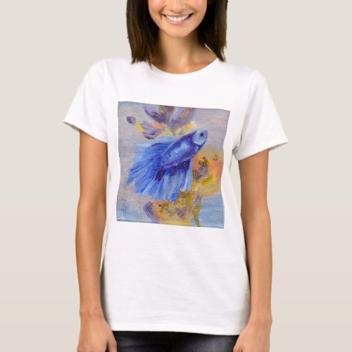 Little Blue Betta Fish T_Shirt