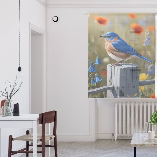 Little Blue Bird Curtain (Living Room)