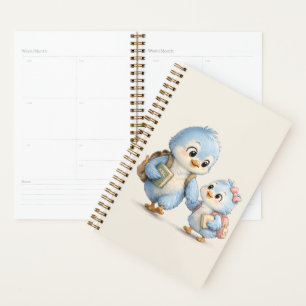 Little Blue Bird Daily Planner Notebook