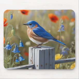 Little Blue Bird Mousepad