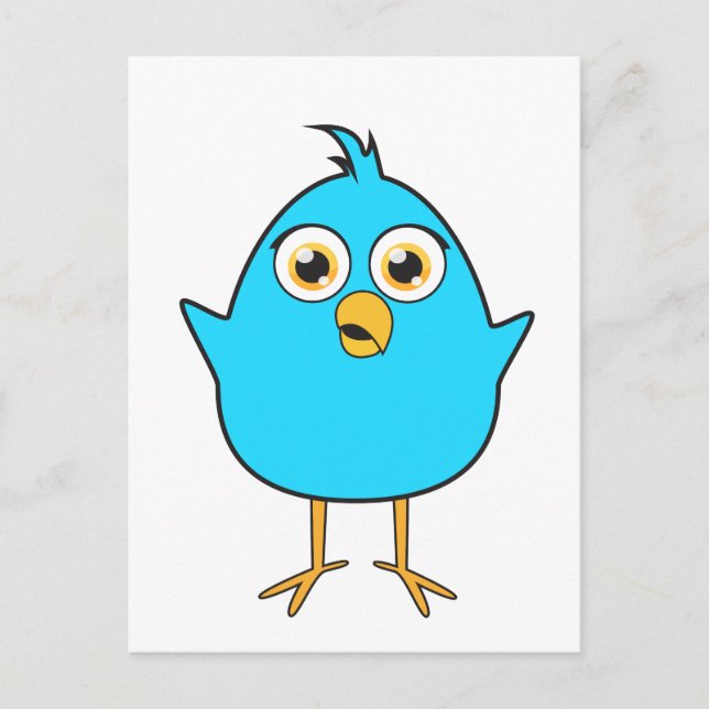 Little Blue Bird Postcard (Front)