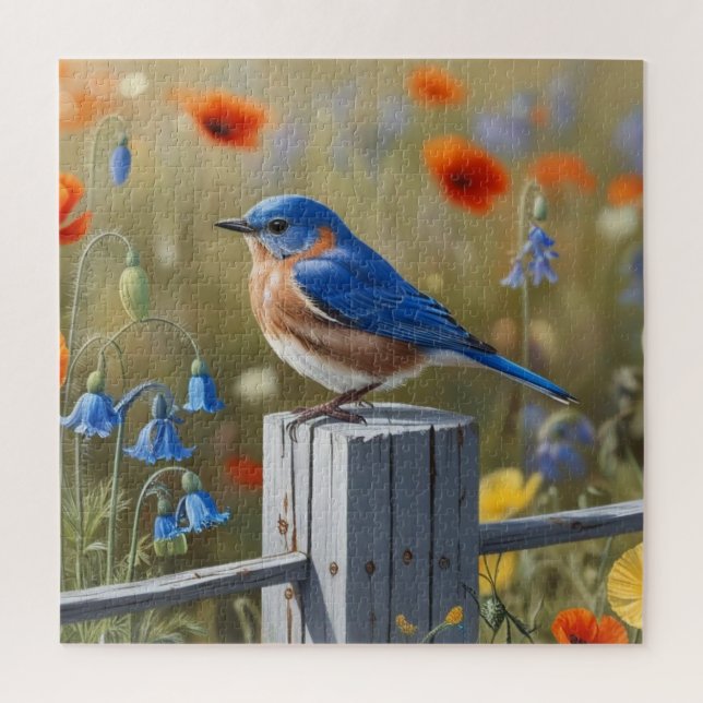 Little Blue Bird Puzzle (Vertical)