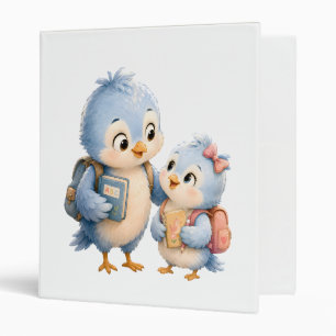 Little Blue Birds Office Binder